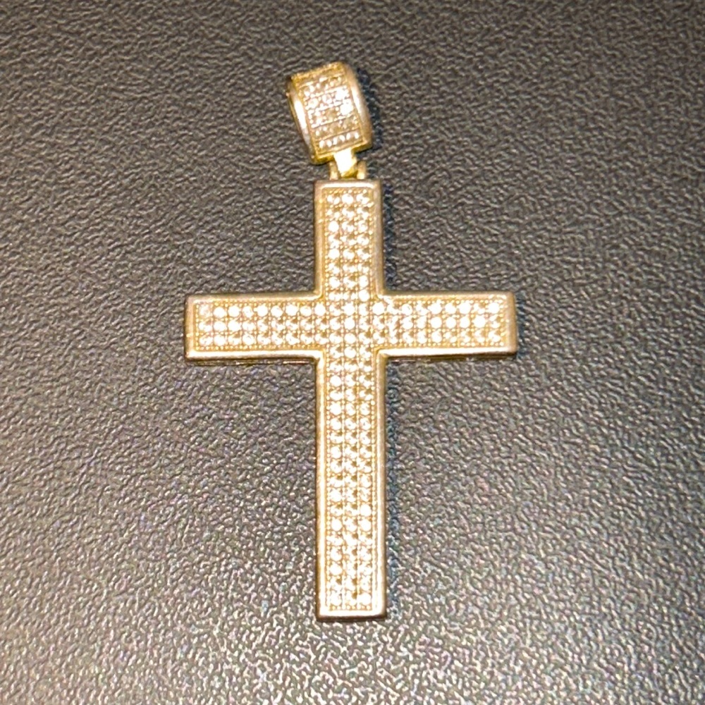 925 GM China Gold Plated Cross Pendant